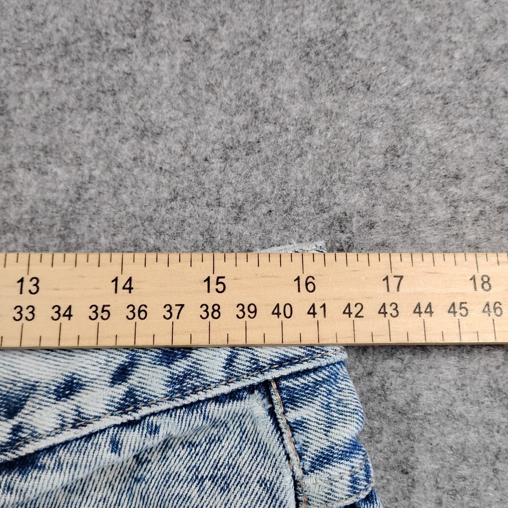 Vintage PEPE Acid Wash Jeans Mens 32x31 Light Blue Tapered High Rise 90s Denim - Picture 5 of 11